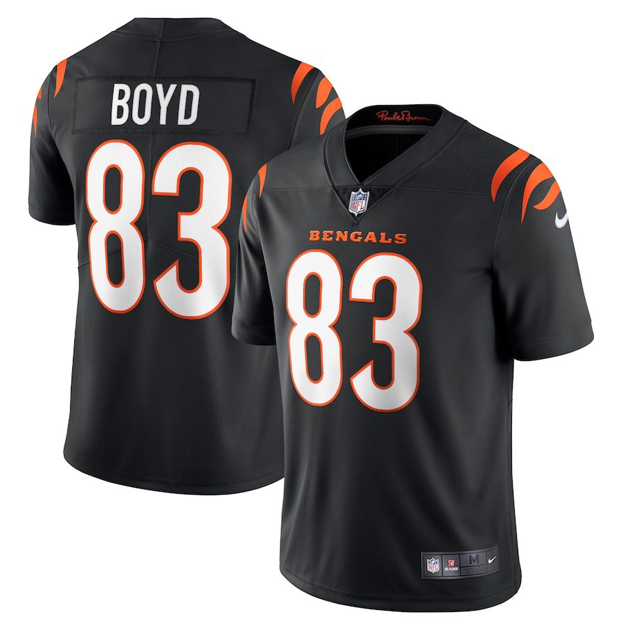 Cheap Men Cincinnati Bengals 83 Tyler Boyd Nike Black Vapor Limited NFL Jersey